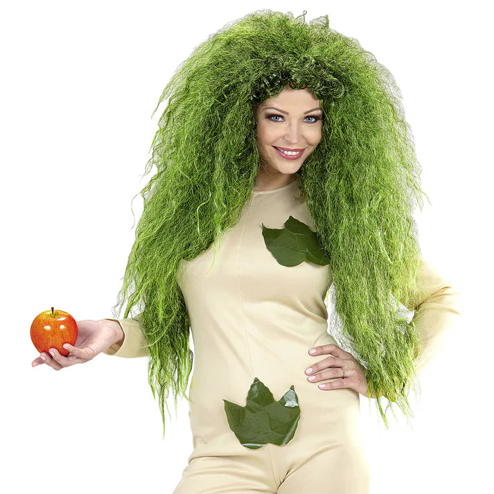 Adult Halloween Oversized Green Frise Witch Wig