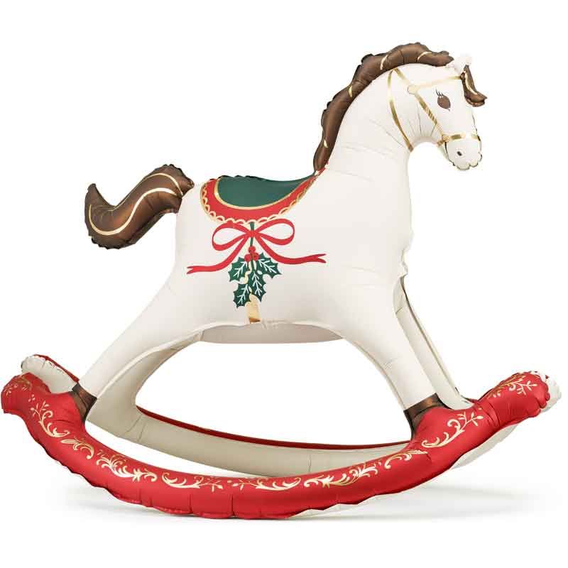 CHRISTMAS ROCKING HORSE AIR FILL FOIL BALLOON