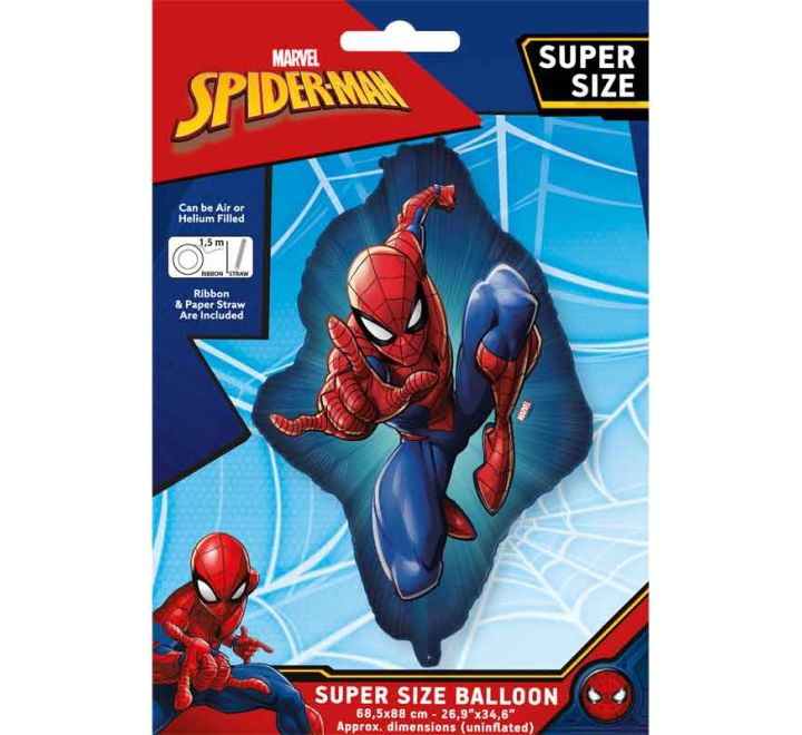 SPIDER-MAN SHAPED SUPER SIZE FOIL BALLOON