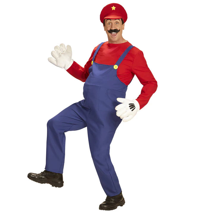 Adult Super Plumber Red Costume