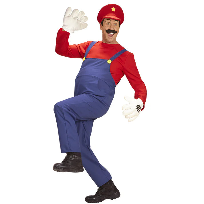 Adult Super Plumber Red Costume