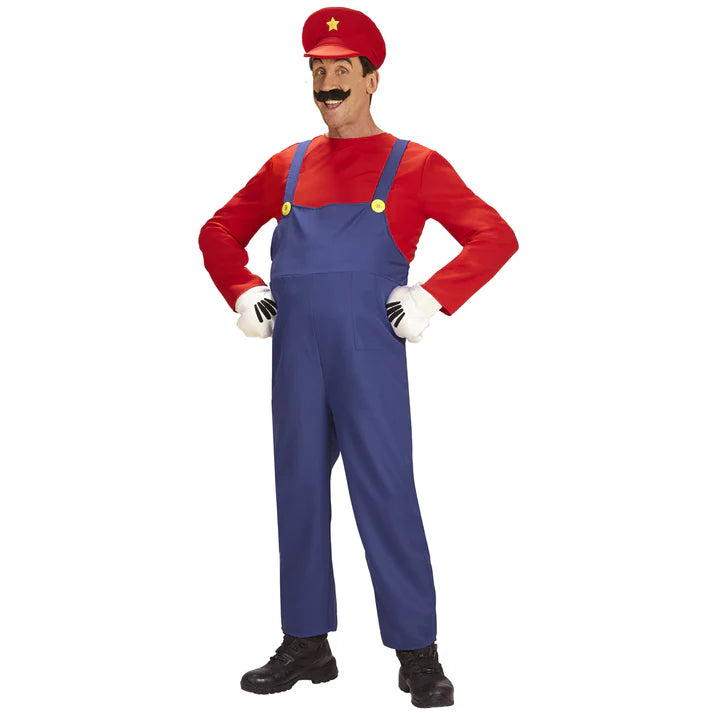 Adult Super Plumber Red Costume
