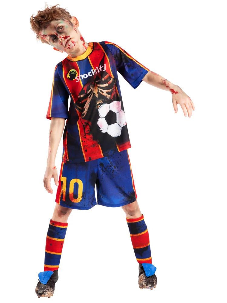 Kids Footballer Zombie Mess-icre Costume