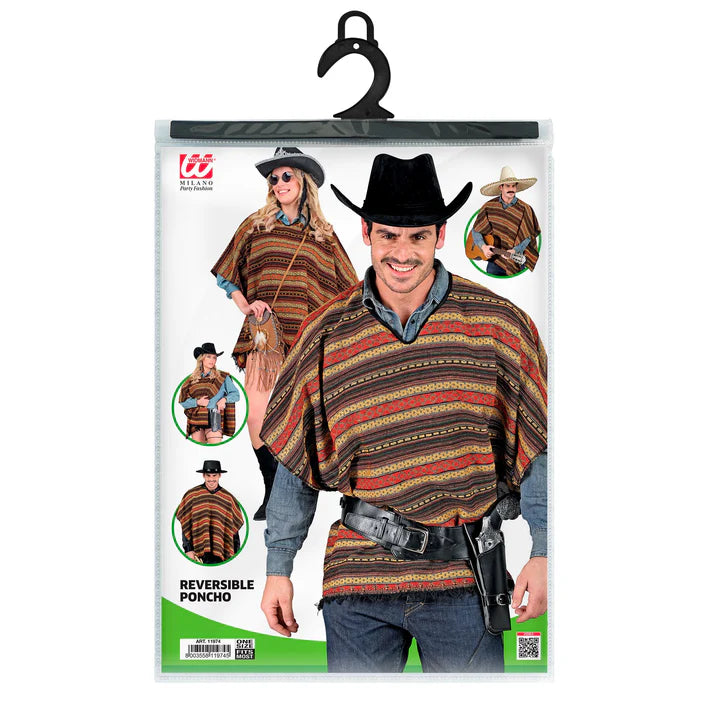 Adult Reversible Mexican / Western Poncho