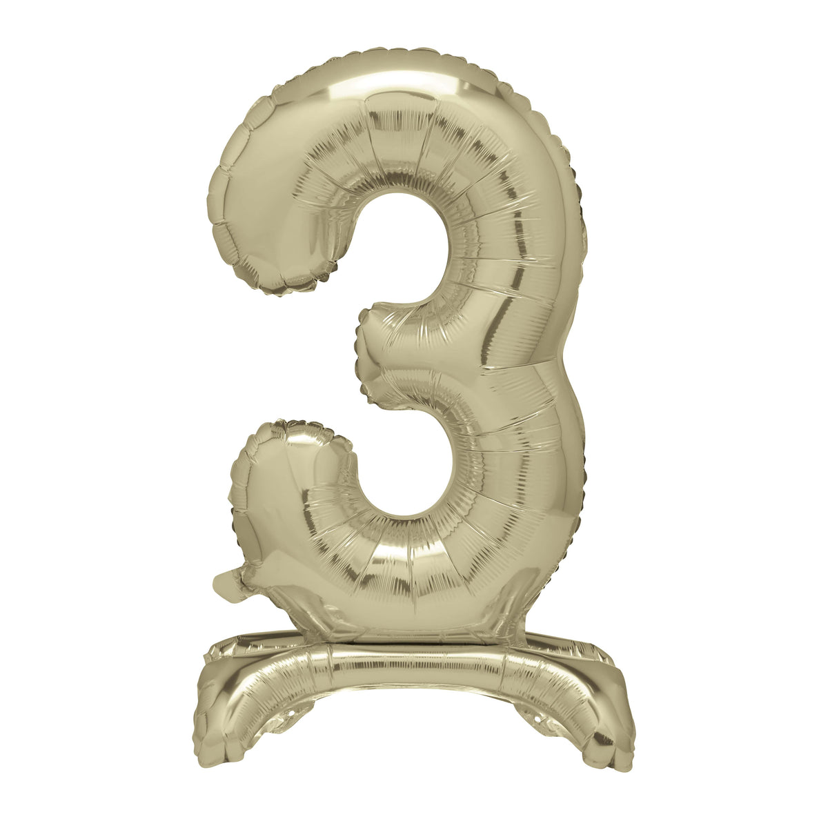 Air Fill Giant Standing Foil Balloon - Gold Number 3