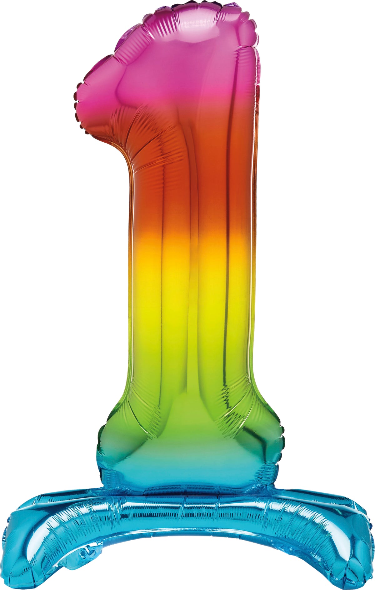 Air Fill Giant Standing Foil Balloon - Rainbow Number 1