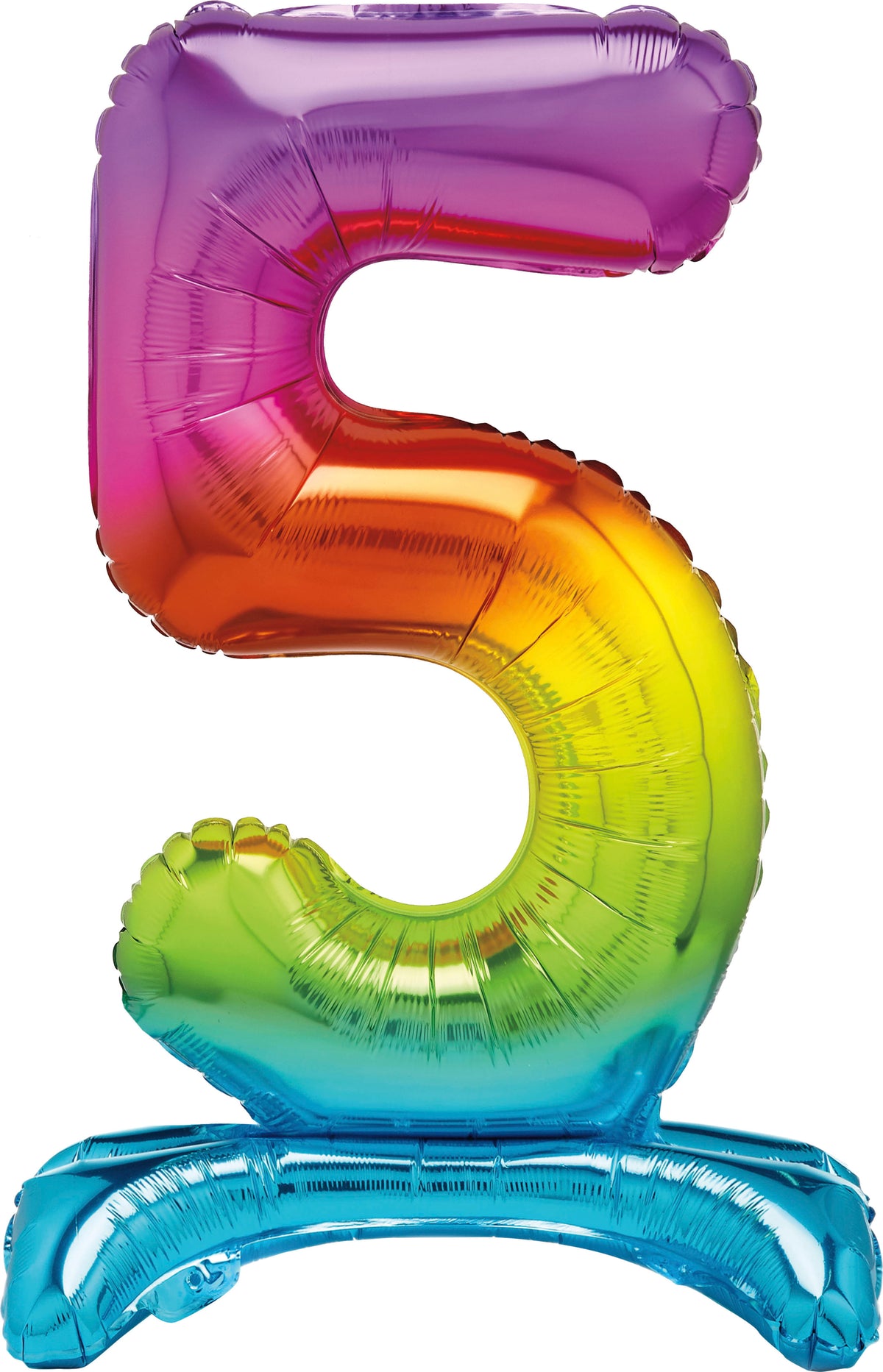 Air Fill Giant Standing Foil Balloon - Rainbow Number 5