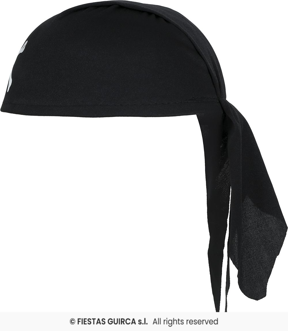 Black Pirate Hat With Skull & Cross Bone Detail