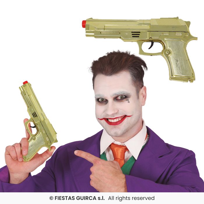 Gold Metallic Pistol - 22cm