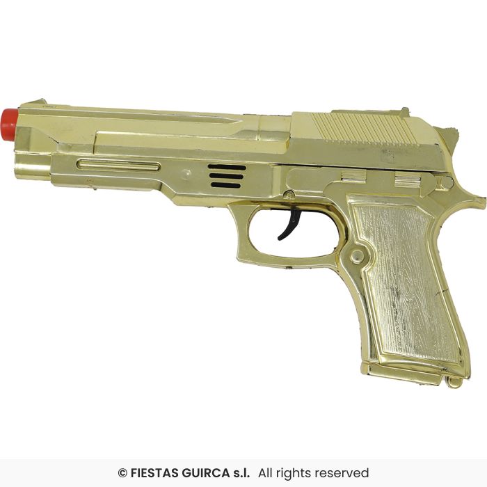 Gold Metallic Pistol - 22cm