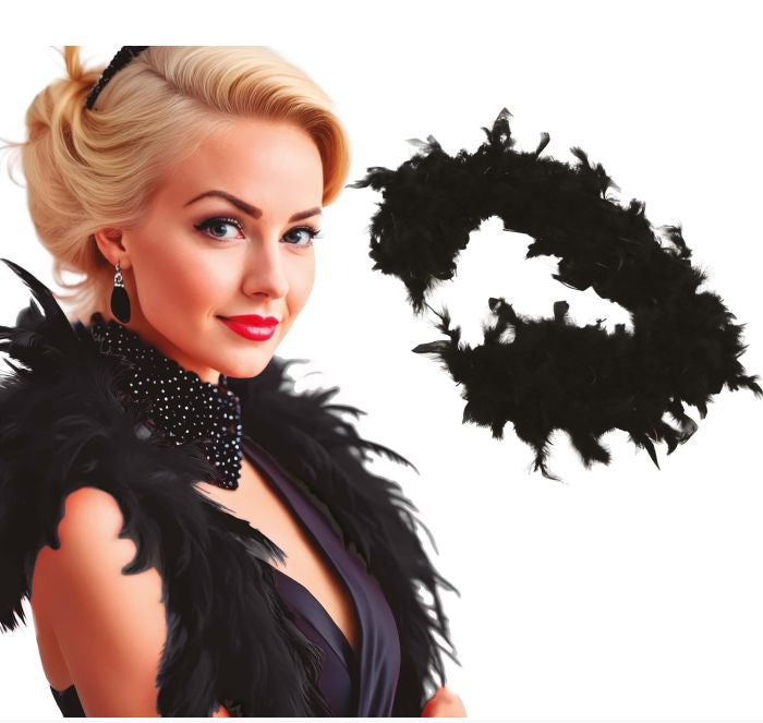 Black Feather Boa 40gm- Black