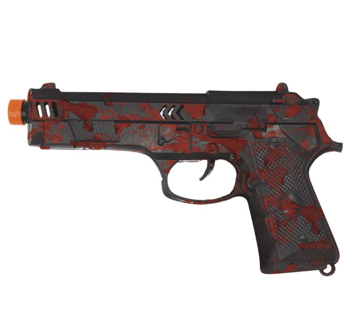 Black Gun with Blood Splatter - 24m