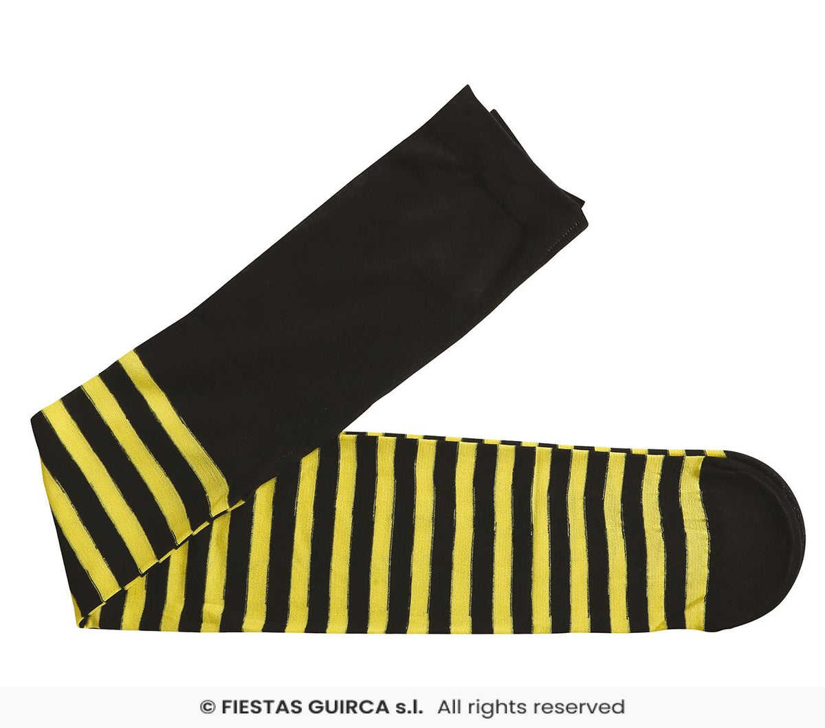 Children's Yellow & Black Striped Tights