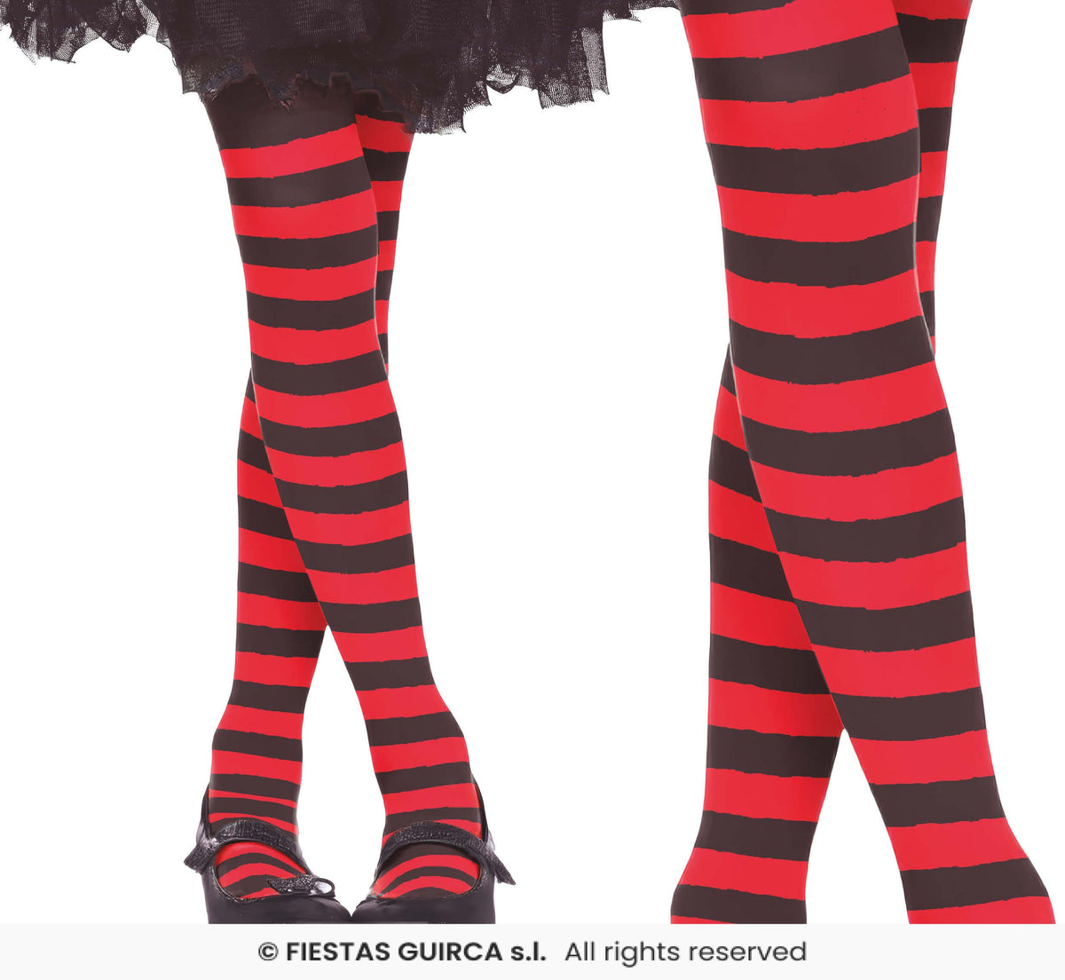 Children's Red Striped Tights