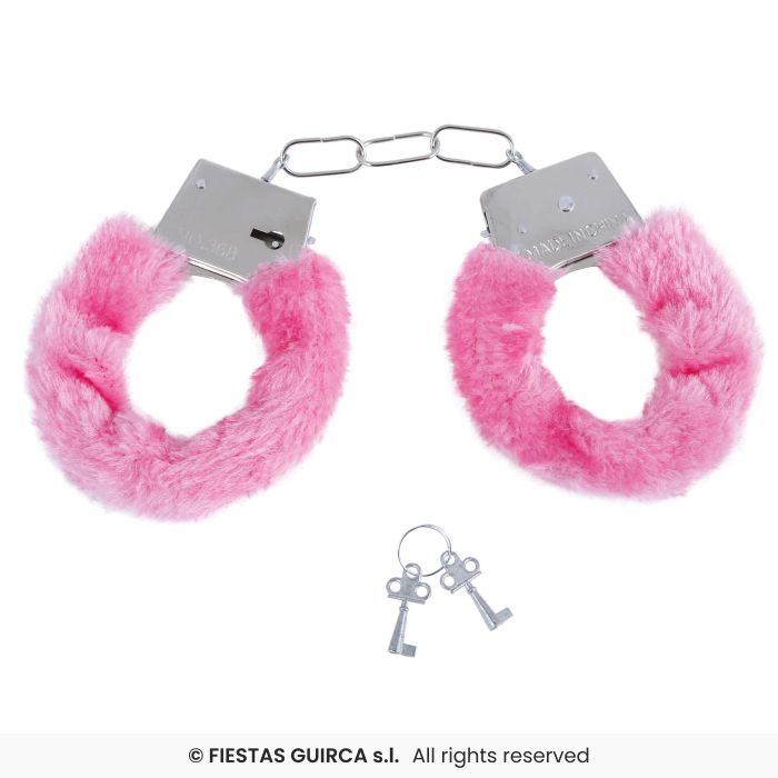 Metal Handcuffs with Pink Velvet