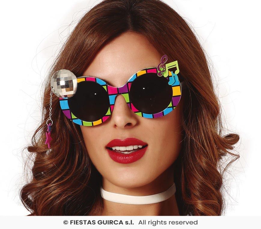 Discotheque Disco Ball Novelty Glasses