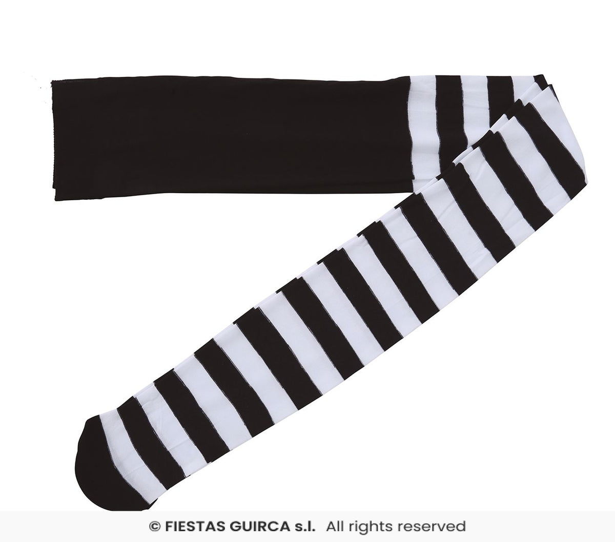 Adult Ladies White & Black Striped Tights