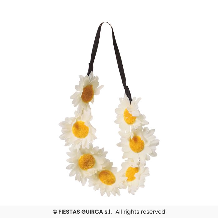 White Daisy Flower Tiara / Headband