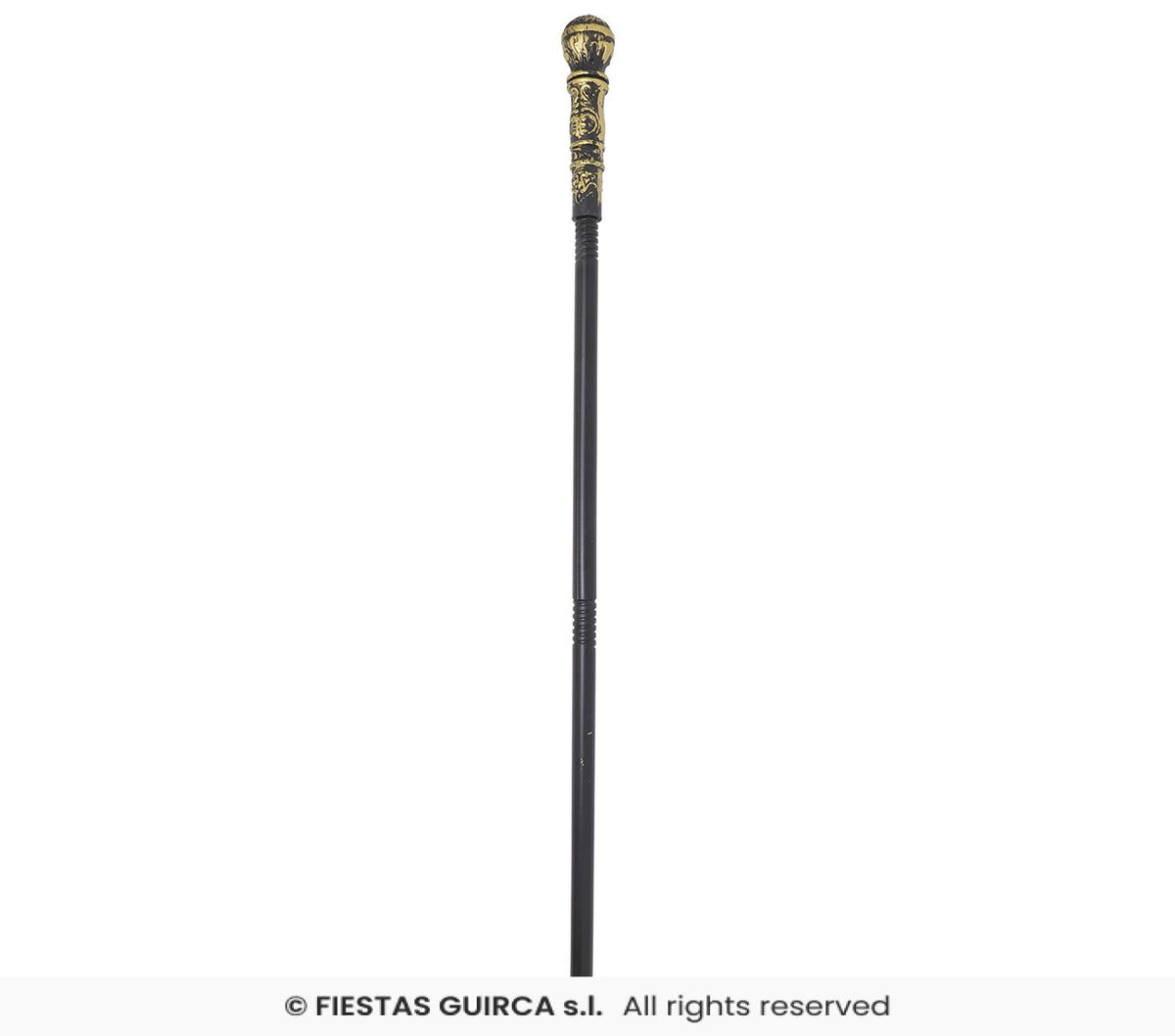 Walking Cane with Black & Gold Topper
