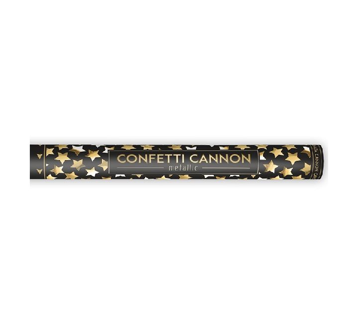 Metallic Gold Stars Confetti Party Cannon - 60cm