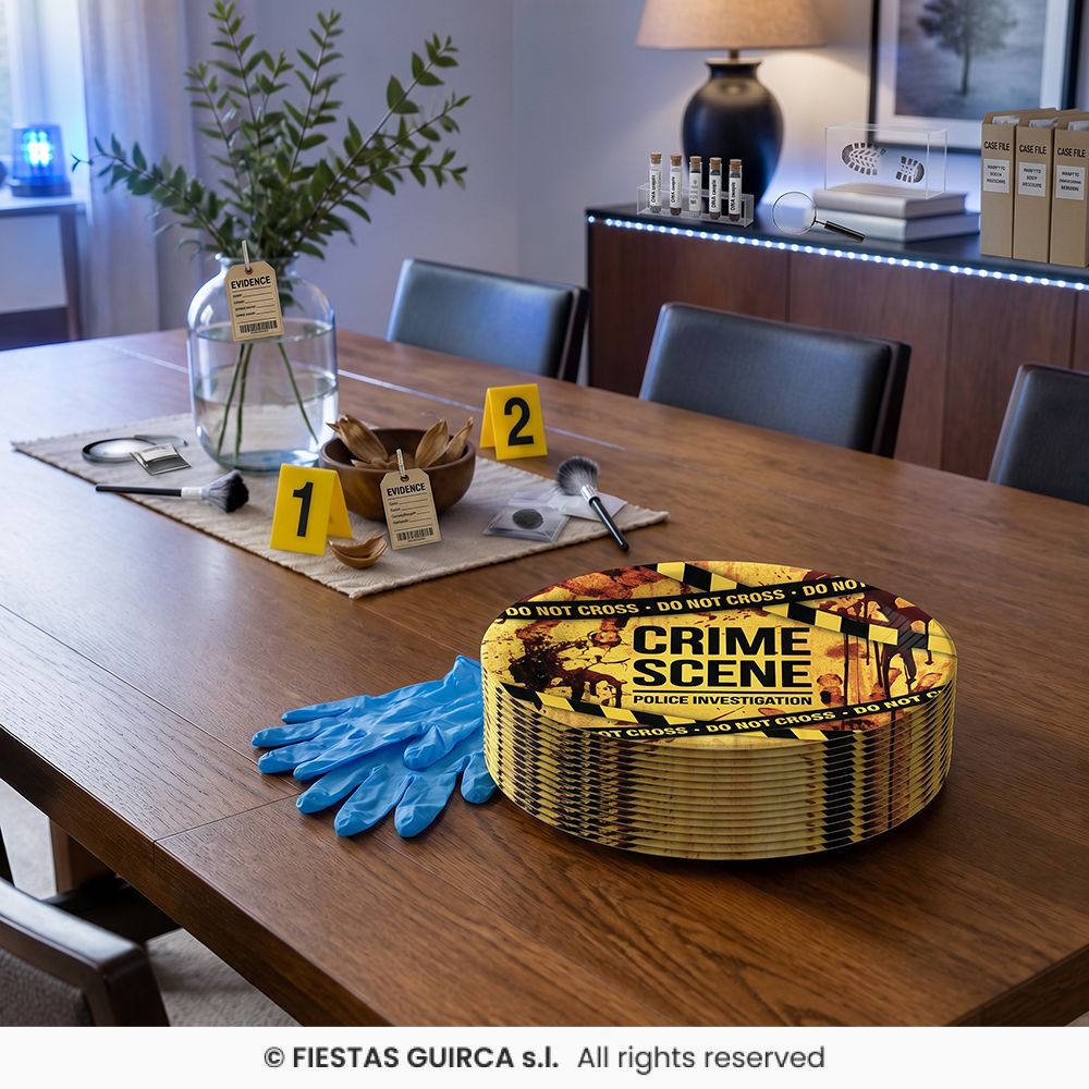 Police Crime Scene Paper Plates - 6pk