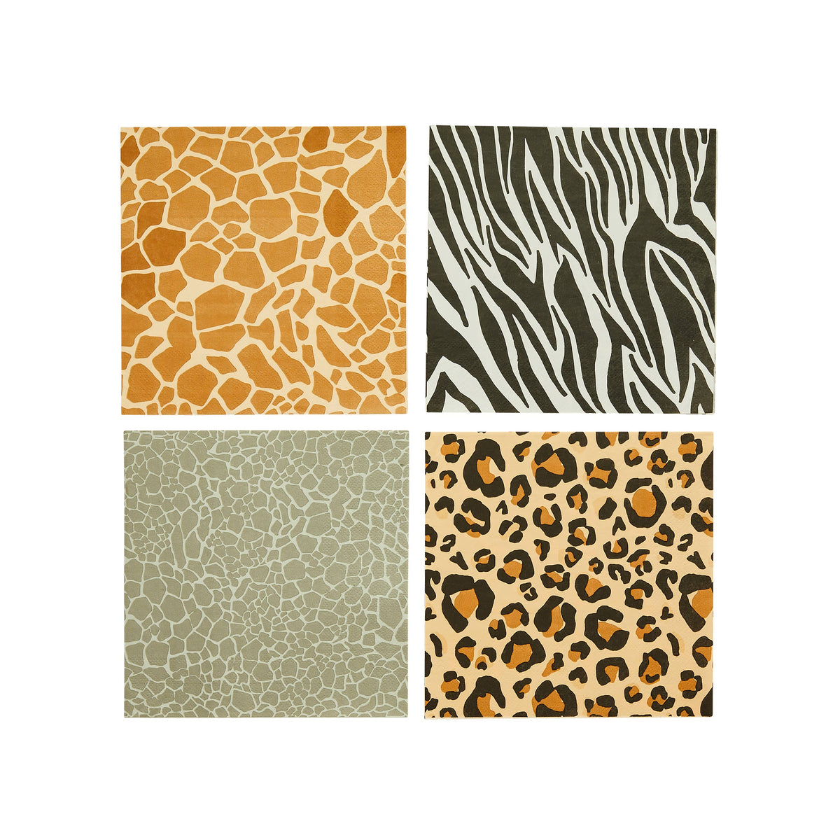 Animal Print Paper Napkins 16 Pack