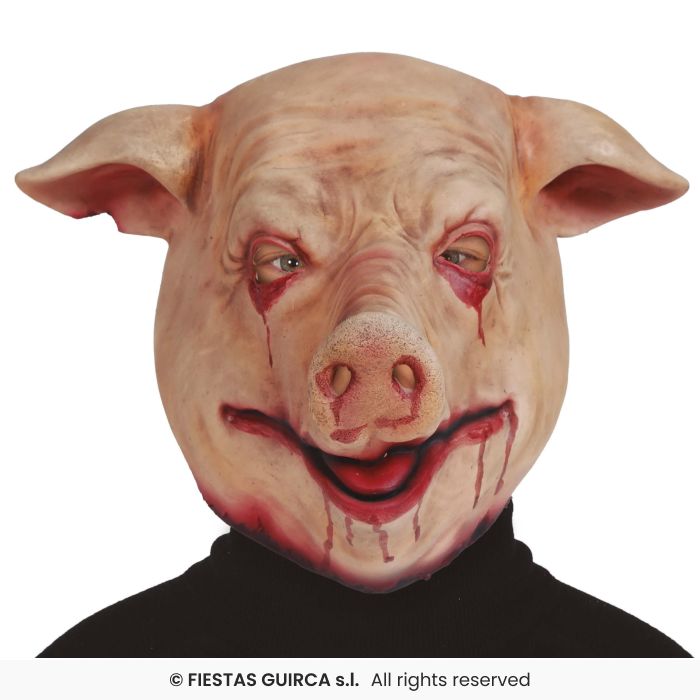Gory Horror Pig - Latex Mask