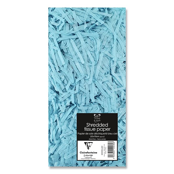 Light Blue Shredded Tissue Paper