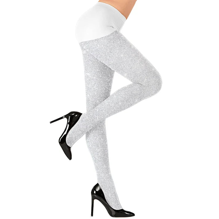 White Shimmer Tights 40 Denier Adult