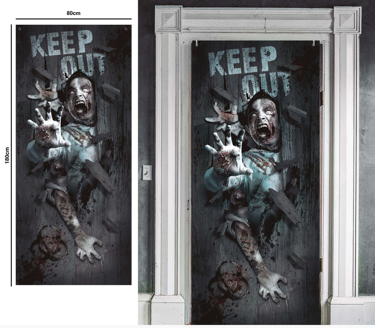 Zombie Attack Door Decoration 80x180cm