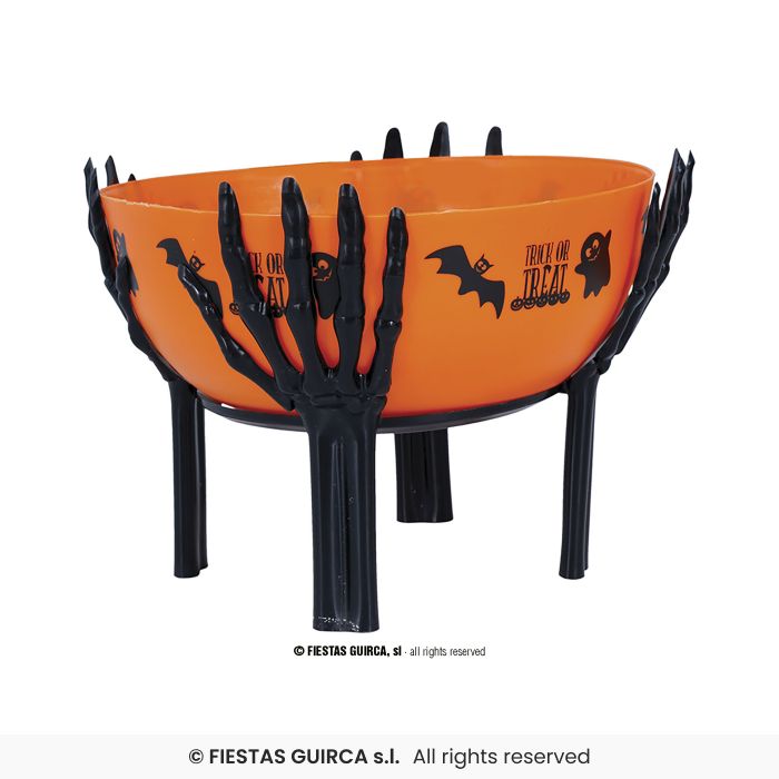 Halloween Orange Bowl with Support - 26x18 cm