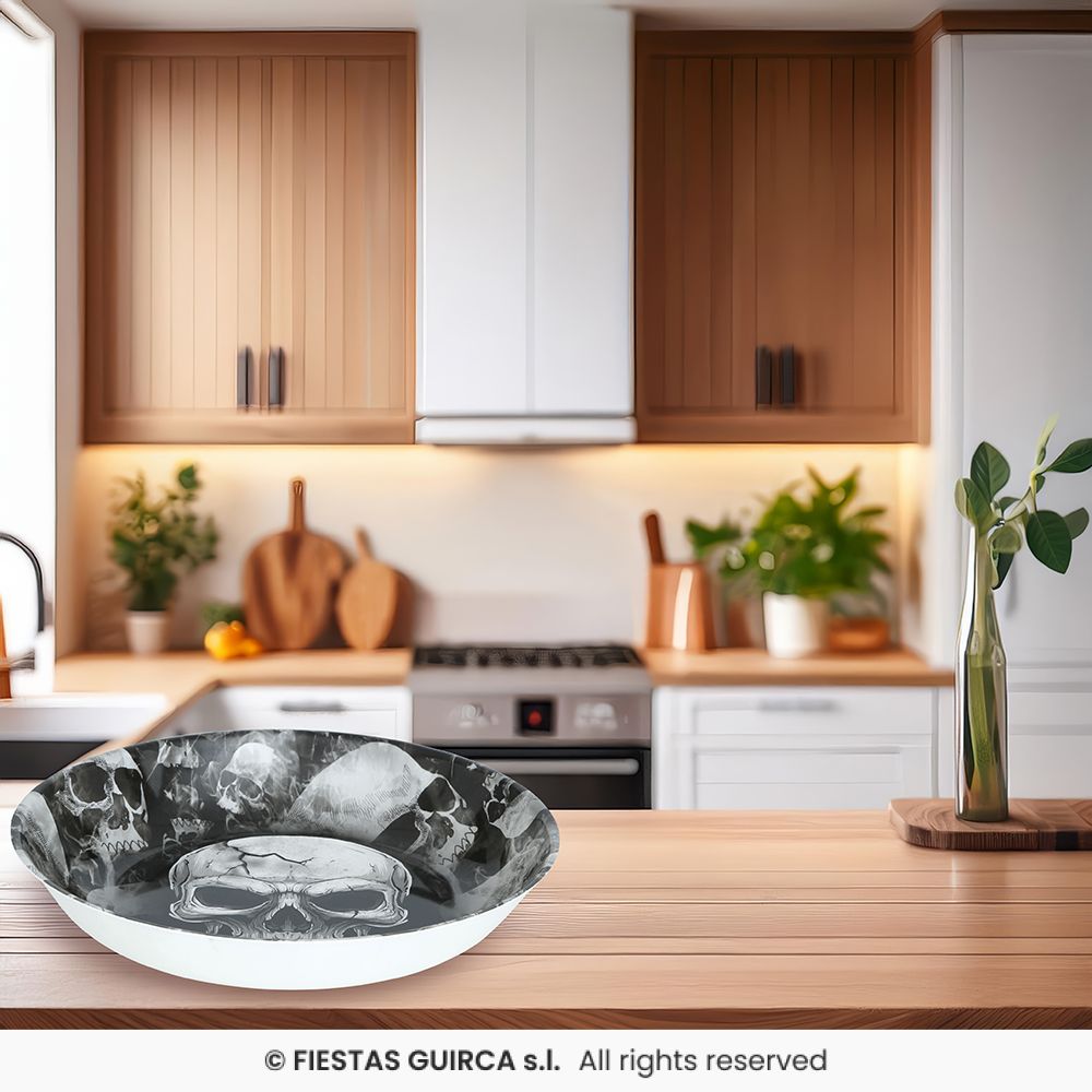 Skull Design Plastic Snacks Bowl - 32cm