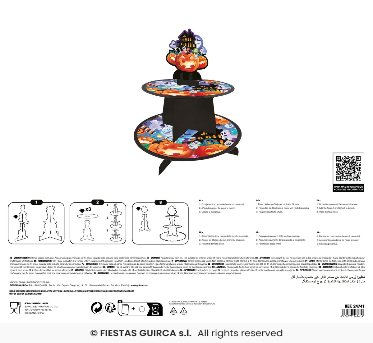 3 Tier Halloween Pumpkins Treat Stand