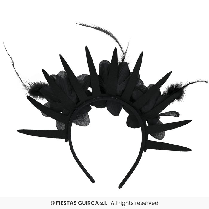 Black Flower Headband