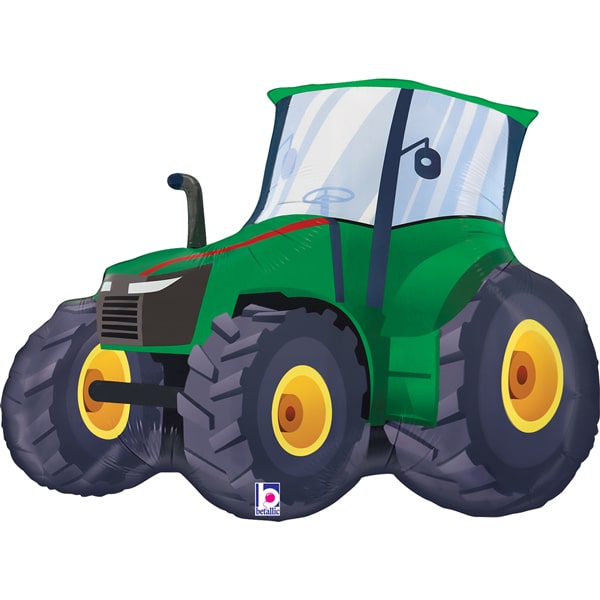 Green Tractor Foil Shaped Balloon 30"