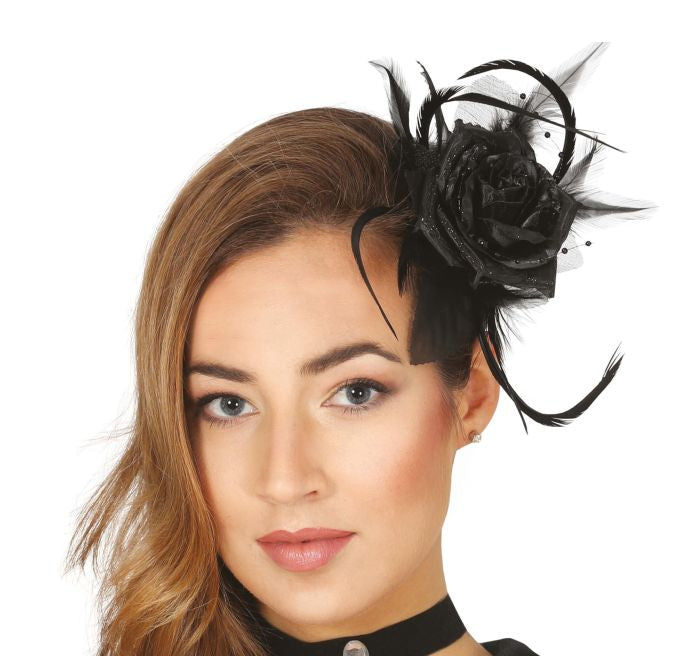 Black Flower Hairclip