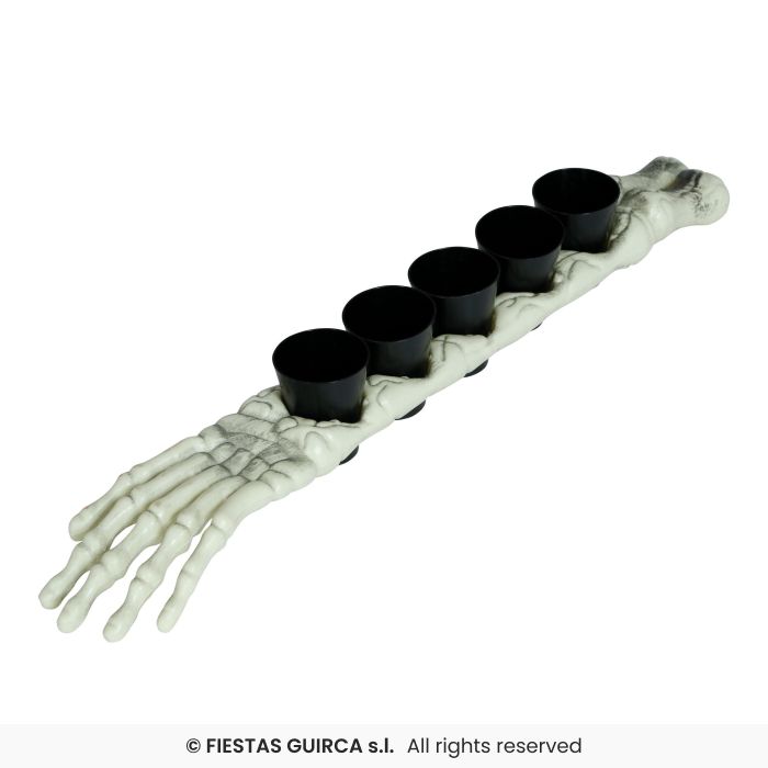 Skeleton Arm 50cm with 5 Shot Glasses
