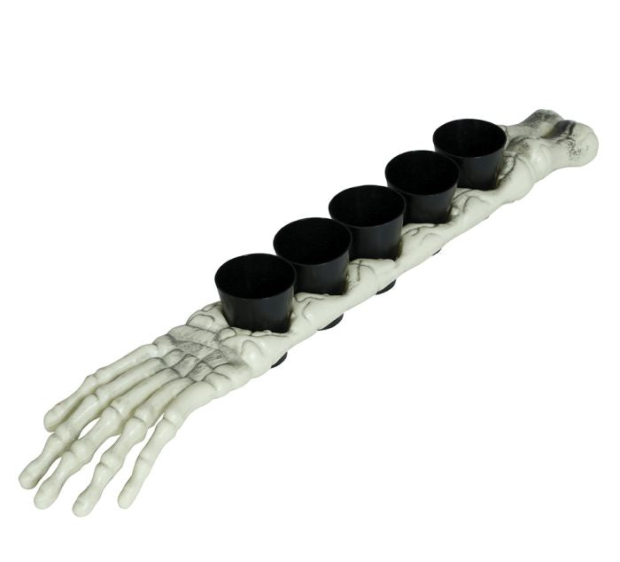Skeleton Arm 50cm with 5 Shot Glasses