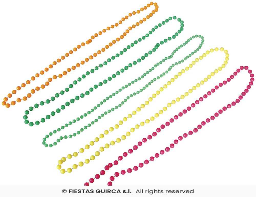 Neon 80s Necklaces / Beads 4pk