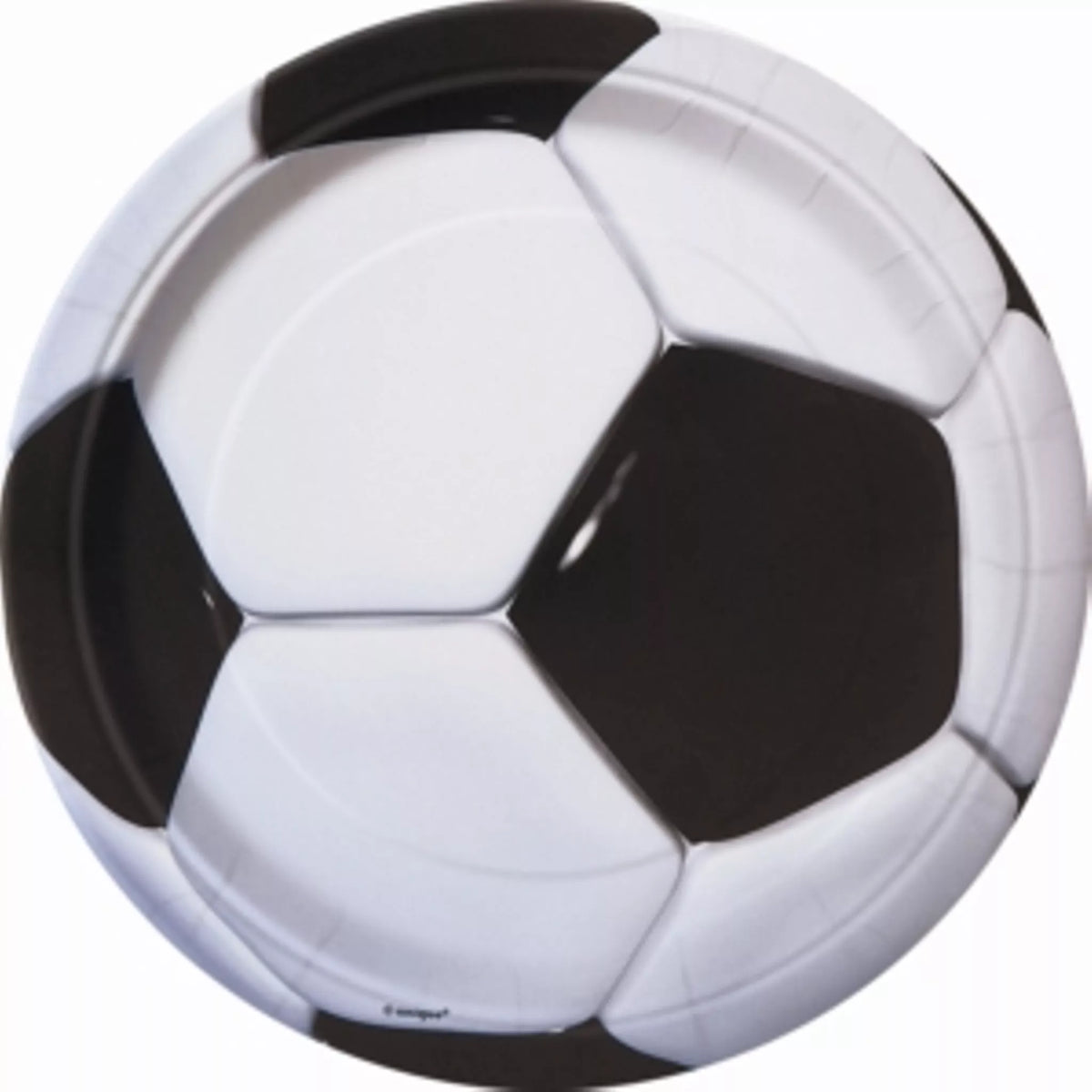 3D Soccer Round Paper Plates - 8pk