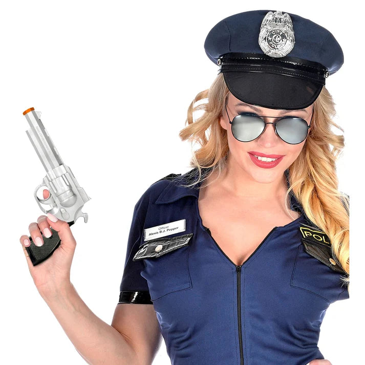 Toy Gun 20CM Pistol Silver/Black