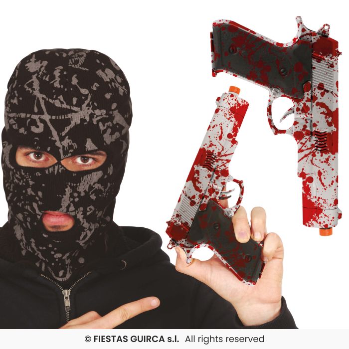 Grey Gun with Blood - 24 cm