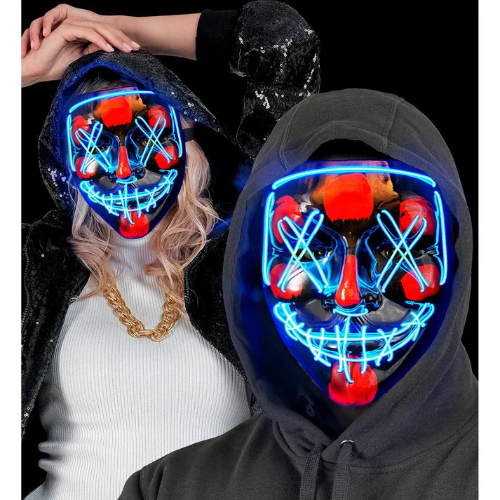 Halloween Blue LED Scary Mask