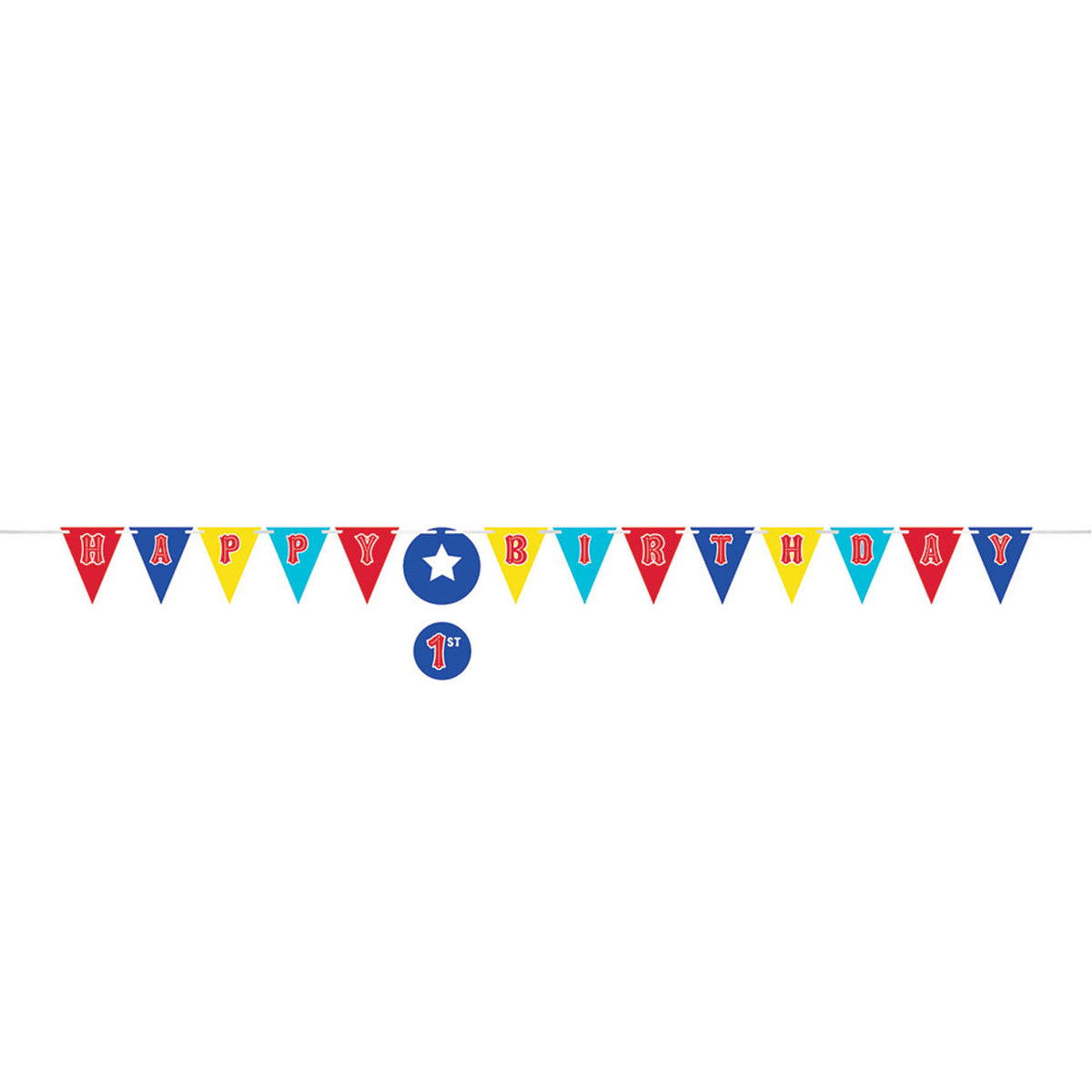 Happy Birthday Circus Ribbon Banner - 6ft