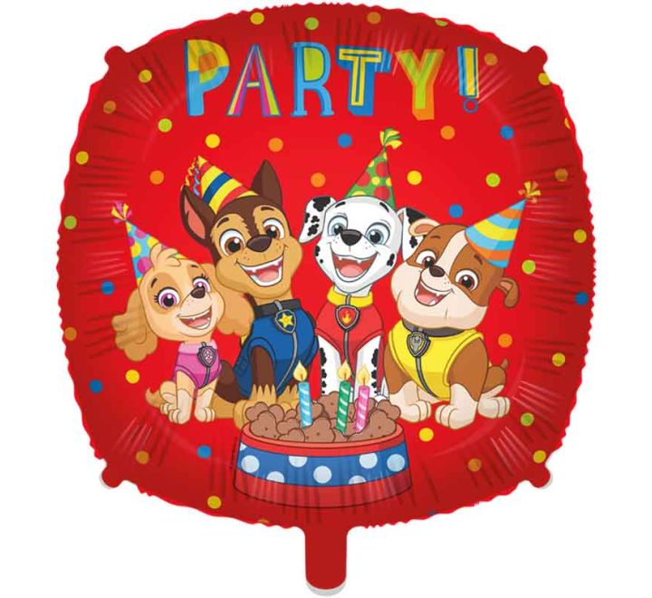 18in SQUARE PAW PATROL PARTY FOIL BALLOON