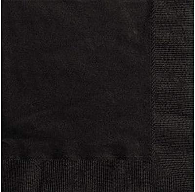 Black Solid Luncheon Napkins20ct