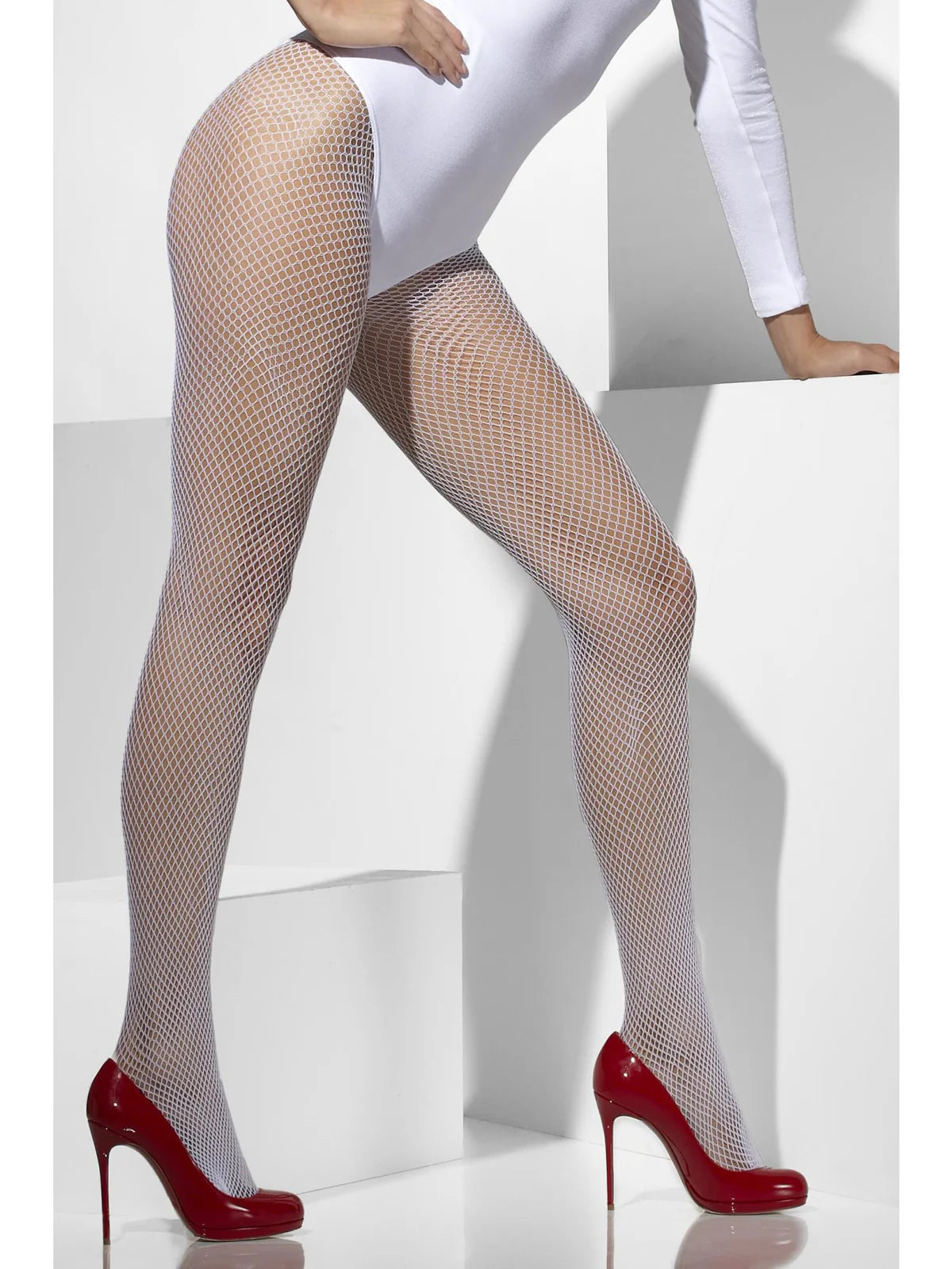 Fishnet Tights, White