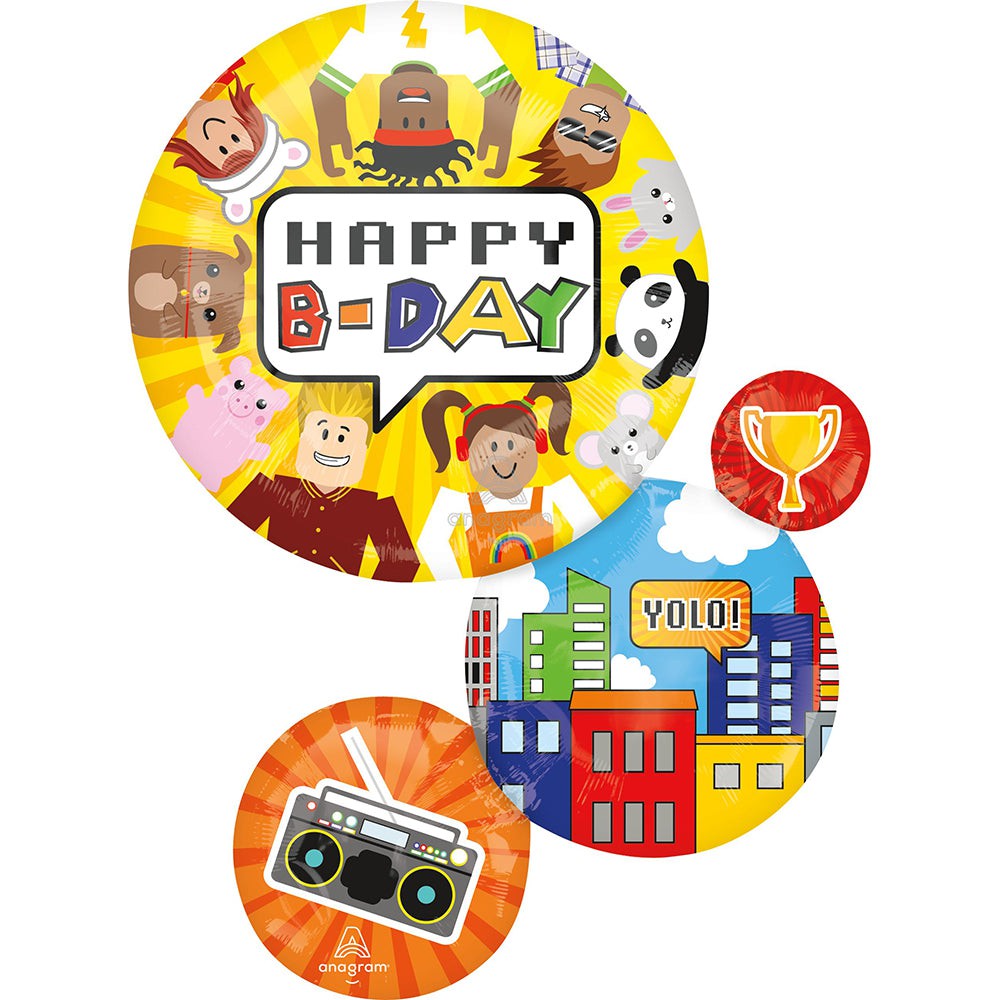 Roblox Party Town Tiered Supershape Foil Balloon - 28"