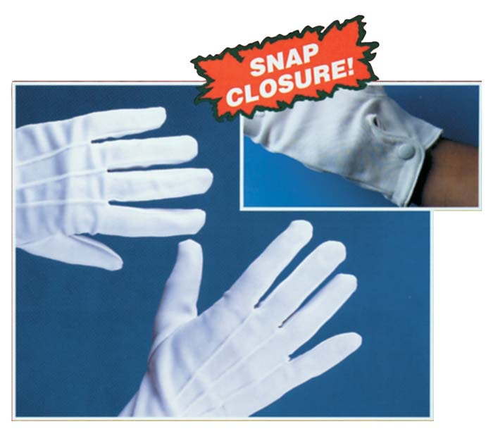 Deluxe Men's White Dress/Santa Gloves