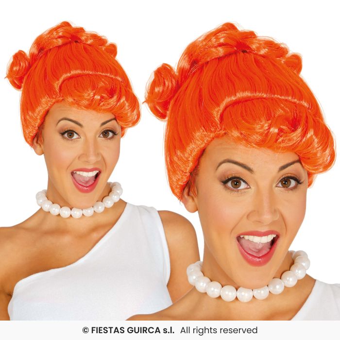 Orange Cave Woman Wig